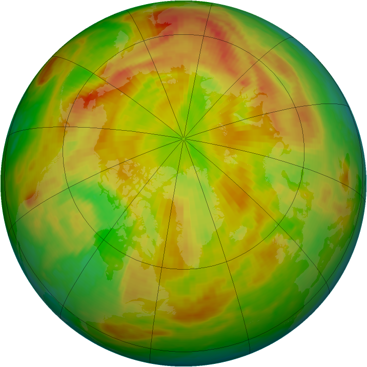 Arctic ozone map for 10 May 1986